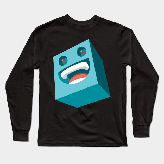 Block head Long Sleeve T-Shirt by JayWillDraw